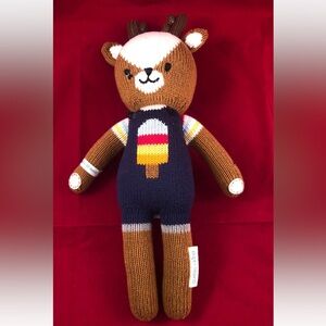 Cuddle + Kind Scout The Deer Knit Stuffed Plush Animal Toy Made in Peru